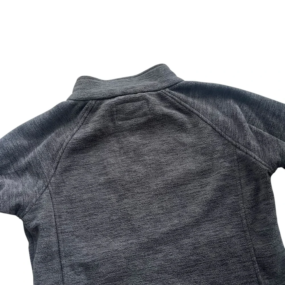 Trail Crest Kid M Charcoal Heather Gray Fleece Full Zip Outdoor Adventure Jacket